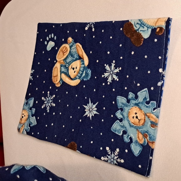 Snowflake * Teddybear Bunny Handbag Handmade Softform Machine Washable BG220 - Picture 6 of 13